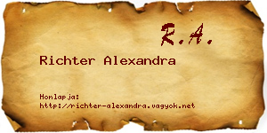 Richter Alexandra névjegykártya